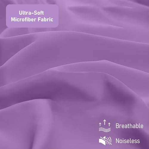 Image of Kuber Industries Premium 90x100 in (Extra Thick) Reversible Soft Blanket for Winter|300 GSM Comforter & Garam Kambal for Home | Quilted Razai /Double Bed Blankets for Winter | Lavender & Off-White