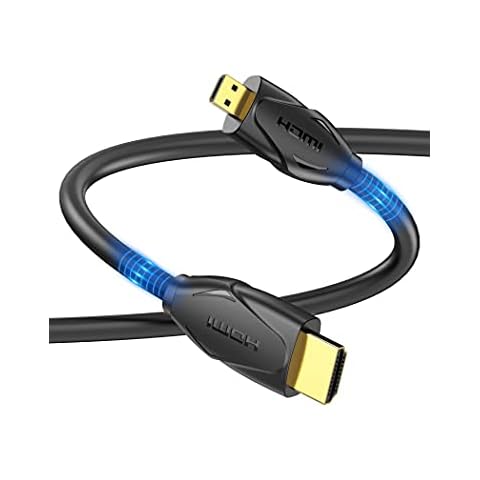 VENTION Micro HDMI to Standard HDMI 2.0 Cable, 4K@60Hz High Speed HDMI Type D to HDMI Type A Cable Support 3D, Ethernet, HDR, ARC, Compatible with Raspberry Pi 4, HERO 7/6/5, Cameras (3M) Cover