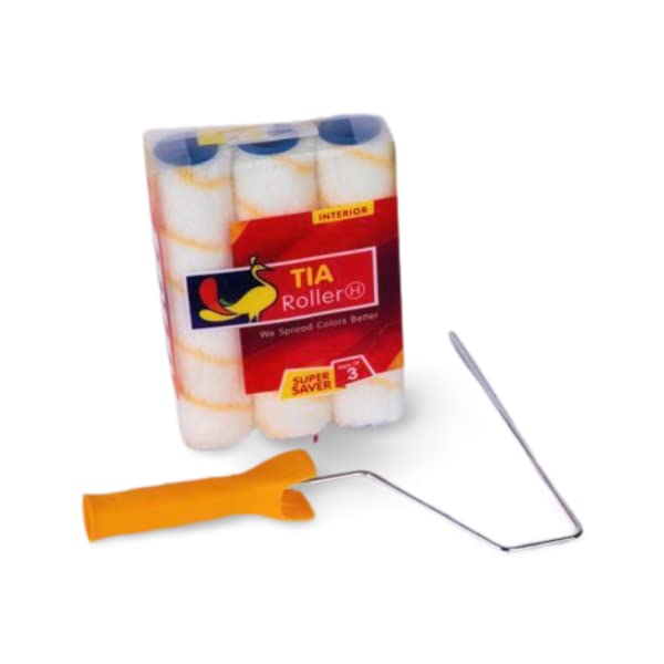 TIA SUPER SAVER 3 PACK INTERIOR PAINT ROLLER COMBO WITH HANDLE