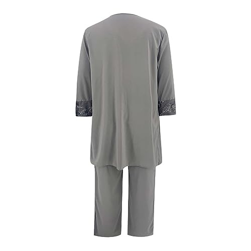 Firzero Mother of The Bride Pant Suits 3 Piece Plus Size Wedding Pant Suits Chiffon Party Outfit4