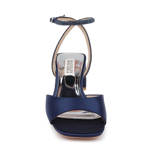Image of Badgley Mischka Women's Infinity Satin Block Heels With Ankle Strap