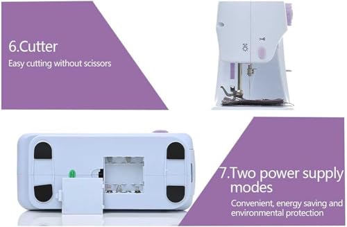 Mini-naaimachine met bord Draagbaar Elektrisch Huishoudelijk knutselen Herstellen Multifunctioneel 12 Ingebouwde steken Beginners - Image 7