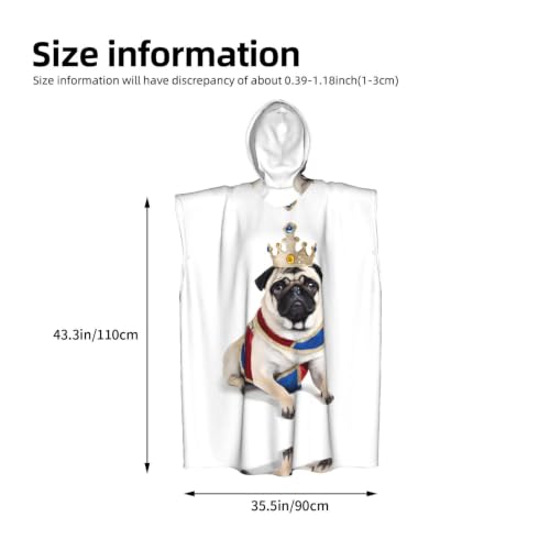 Poncho natation été en microfibre légère avec capuche imprimé chien - 4