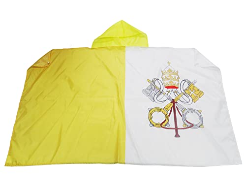 AZ FLAG Drapeau Vatican 150x90 cm - Cape Drapeau Vatican 100% Polyester Avec Manches Intégrées - Body Flag 80g