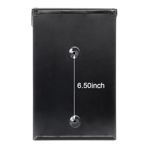 Image of Jssmst Mailboxes Wall Mount with Key Lock - Small Metal Mailboxes Horizontal, 12.4 x 8.3 x 3.05 Inch, Black New