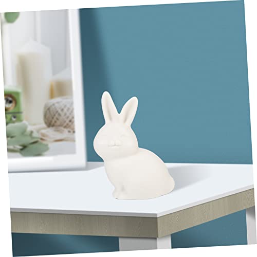 Décor de lapin en céramique, sculpture de collection robuste