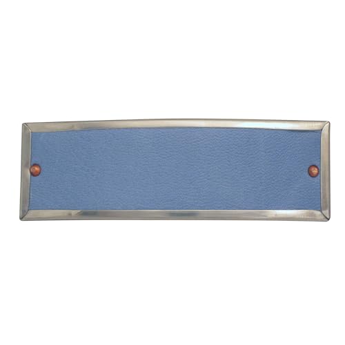 Fermaglio per capelli in pelle azzurra