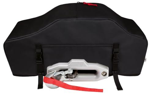 Eudora Winch Cover Heavy Duty Waterproof UV Resistant Protective Cover for 8000-12000 lbs up to 13500 lb Electric Winches Indoor Outdoor Windproof Dust Cover for Truck SUV Jeep and Large UTV