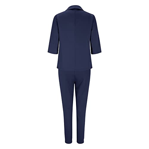 Women Suit Sets For Work 2025 Fall Two Piece Blazer Jacket and Pencil Pants Business Casual Office Formal Outfits4