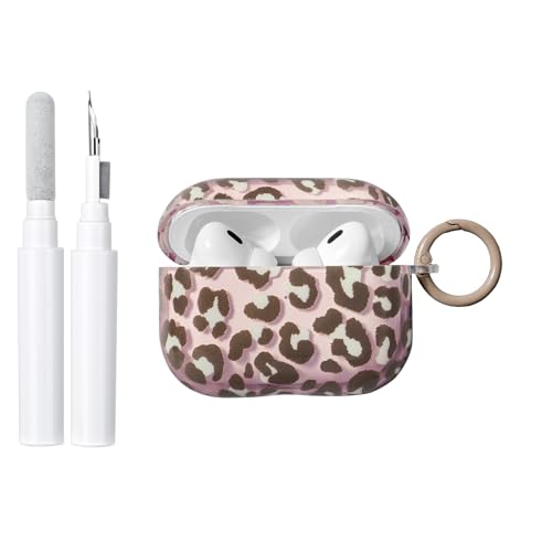 COTYPOFLIYTT AirPods Pro 2�p�P�[�X �N���[�i�[�L�b�g�t�� ���킢���N���A�q���E���P�[�X TPU�ی�J�o�[ �L�[�`�F�[���t�� ���f�B�[�X �K�[���Y Airpods Pro/Pro 2�p - �p�[�v��