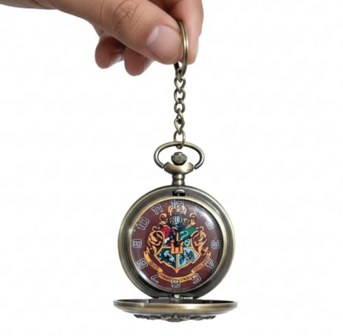 Image of Pocket Watch Metal Keychain Retro Vintage for Gifting With Key Ring Anti-Rust