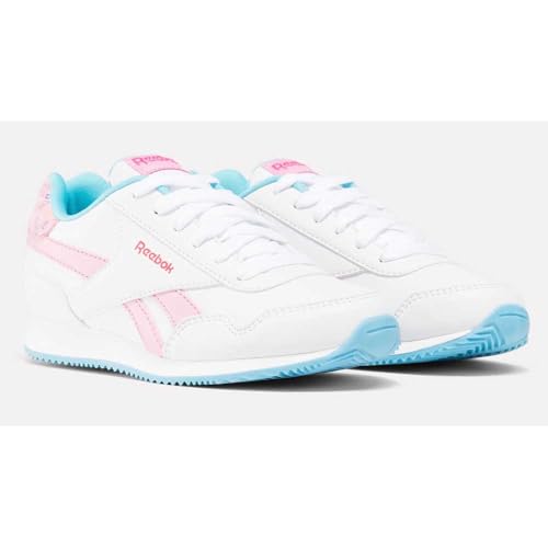 Reebok Mädchen Royal Cl Jog 3.0 Sneaker, White Astrorose Digitalblue, 37 EU