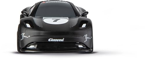 Carrera RC Fahrzeug Bundesliga Mini-RC Schwarz I Rennwagen mit 2,4-GHz-Steuerung & Club-Stickern I Bis 5 km/h I F&uuml;r Kinder ab 6 Jahren