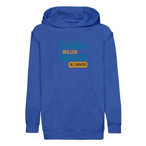 Sweat à capuche enfant police gendarmerie premium noir bleu taille enfant