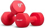 Gallant 8kg Dumbbell Pair - 8kg Weights Dumbbells Set Women & Men, Neoprene Hand Weights - Small Arm Weight For Home Gym Fitness Exercise Training Weights For Women