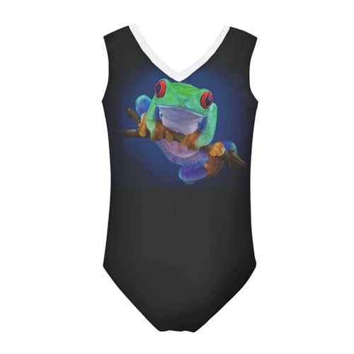 Image of Girls Fashion Print One Piece Swimsuit Bathing Suit Gymnastic Leotard for Kids, 5-14 Years