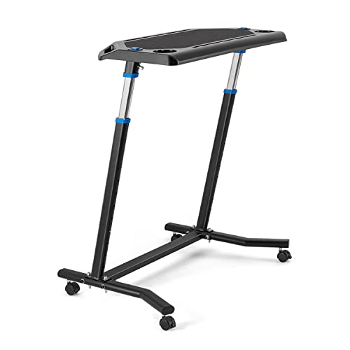 CXWXC Escritorio para Bicicleta de Entrenamiento en Interiores, Soporte para computadora de Altura Ajustable con Superficie Antideslizante - Mesa portátil para Ejercicios (DNJ003)