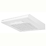 MPM-51-PX-68 Campana Extractora Bajo Mueble Cocina 50cm, Extractor Humos Empotrado 175m3 Evacuación al Exterior y Recirculación, Filtro de Carbono Opcional, 3 Velocidades Extracción, LED, Blanca