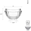 Mikasa Baron Crystal Square Bowl, 8 Inch