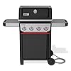 Weber Spirit E-425 Natural Gas Grill for Outdoor Cooking and BBQ, 4 Burner, Black – Porcelain-Enameled Cast-Iron Grates 2 Boost Burners & Sear Zone