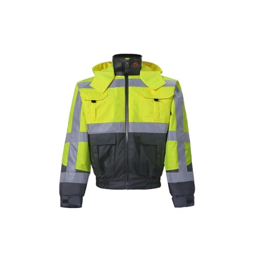 2W International 352C-3 3XL Class 3 High-Viz Jacket with Removable Lining Lime - 3XL