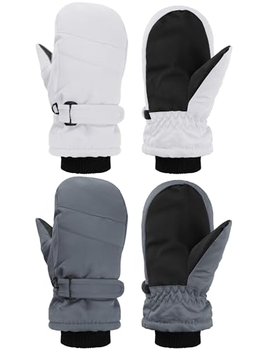Image of SATINIOR Kids Snow Mittens Waterproof Winter Ski Gloves Warm Thicken Snow Gloves for Girls Boys