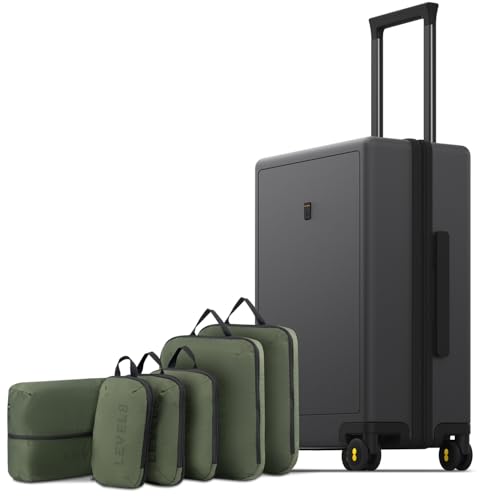 Image of LEVEL8 Carry on Luggage 20 Inch with 6-piece Packing Cube, Grey