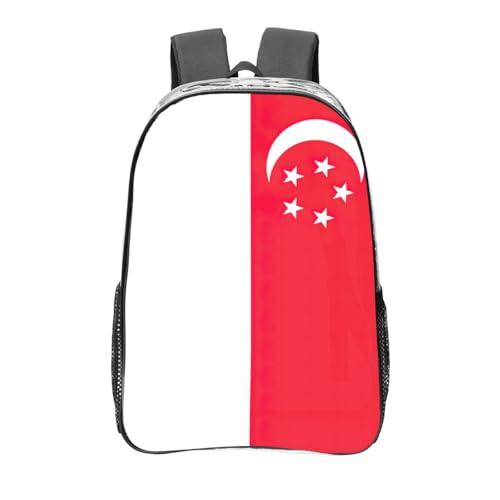 Sac à dos transparent noir avec poches pour le sport et le travail
