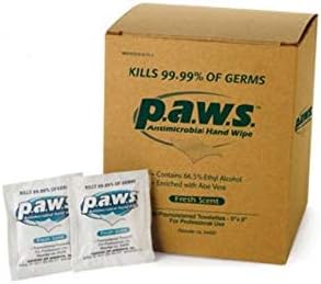 Paws Disinfecting Towelette (100 Piece Box) - 34400 Box