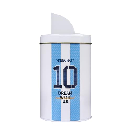 Cuopru Argentina Capitán No.10 Gerbero, Contenedor Yerba Matte Con Pico, Tapa Con Orificio, Taza Opaca Fácil De Llenar, Funciona Para Dispensadores De Azúcar, Té, Café, Contenedor Para Café