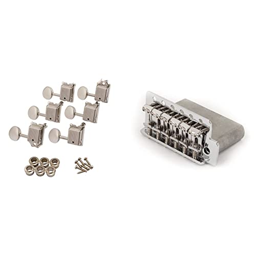 Fender Road Worn Vintage Style Electric Guitar Tuning Machine Heads & Vintage-Style Standard Series Stratocaster Tremolo Assemblies #TOP2