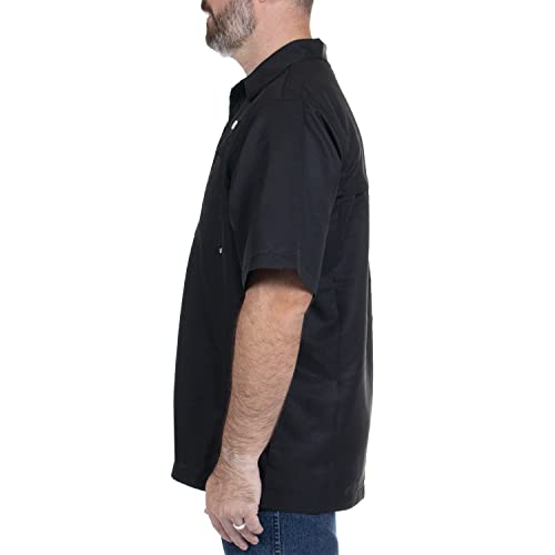 HABIT Men's HB Short Sleeve River Shirt, Black, X-Large3