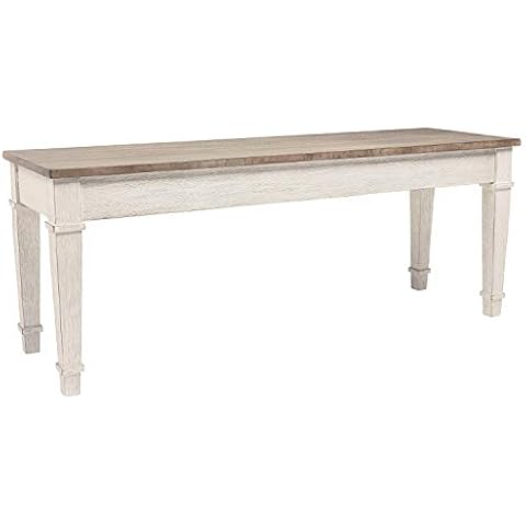 Ashley Skempton Storage Bench, White & Light Brown Cover
