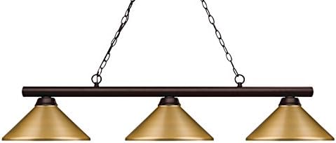 Z-Lite 3 Light Billiard Light 155-3BRZ-MSG