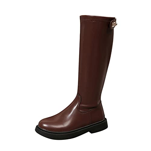 Bottes longues britanniques unies à tête ronde pour vos promenades en ville et sorties décontractées
