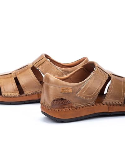 Image of PIKOLINOS Tarifa 06J-5433 Men's Sandals - Premium Calfskin Leather - Cushioned Insole, Hook & Loop Closure, Lightweight Sole - Spring and Summer Style and Comfort