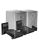 WALI Speaker Wall Mount, Surround Sound Speaker Stand with Adjustable Swivel Tilt Angle, Bookshelf Speaker Wall Mounts for Living Room, Home Theater, Hold Up to 55 Lbs, (SWM201), 1 Pair, Black