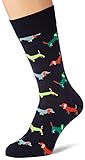 Happy Socks Puppy Love Socks, farbenfrohe und verspielte, Socken für Männer und Frauen, Baumwollsocken, Blau (41-46)