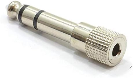 6.3Mm Stereo Male to 3.5Mm Stereo Female Adapter Converter - Silver