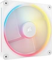 CORSAIR iCUE Link LX140-R RGB 140mm PWM Reverse Fan – Single Fan – Low-Noise, CORSAIR Magnetic Dome Bearing, Dual Light Loops, CORSAIR QuikTurn™ Screws, Zero RPM Mode – White