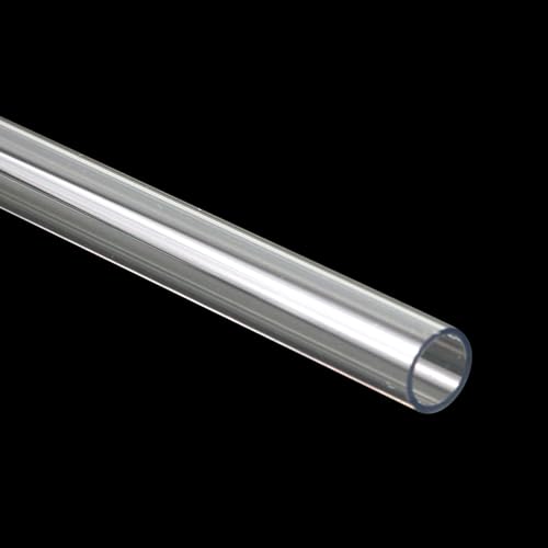 Image of Oedema 5PCS Clear Rigid Tubes 10mm /0.39 inch ID & 12MM /0.47 inch OD Plastic Rigid Round Tube Polycarbonate Tube 300mm /11.81 inch Length for Handcrafts, DIY