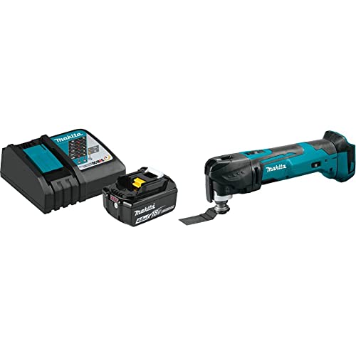 Makita BL1840BDC1 18V LXT Lithium-Ion Battery and Charger Starter Pack (4.0Ah) with XMT03Z 18V LXT Lithium-Ion Cordless Multi-Tool