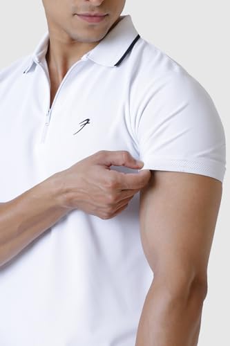 Image of FUAARK Men Stride Slim Fit Polo Tshirt in Premium Pique Fabric