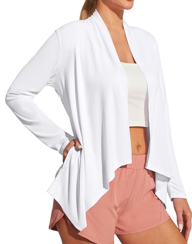 Ewedoos Women's UPF 50+ Sun Shirts Sun Protection Clothing Lightweight Cardigans with Pockets Long Sleeve Beach Cover Up