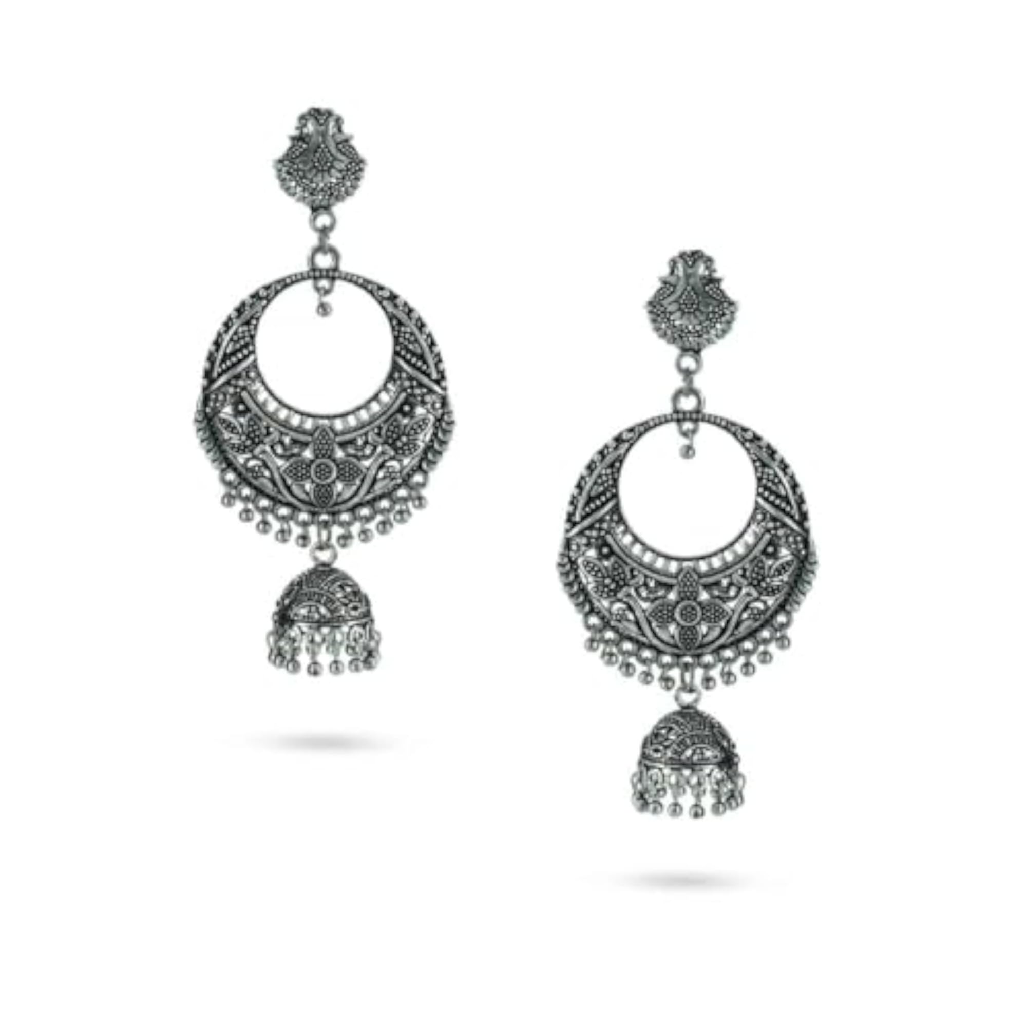 Oxidised Jhumka Earrings for Girlfriend, Women & Girls