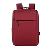 キャビンバッグ | USB充電防滴オックスフォード布バッグ、複数のポケット付き、軽量学校、仕事、ビジネス、アウトドア、ノートパソコン、ハイキングバックパック、キャビンバッグ 女性用, レッド , Refer to description