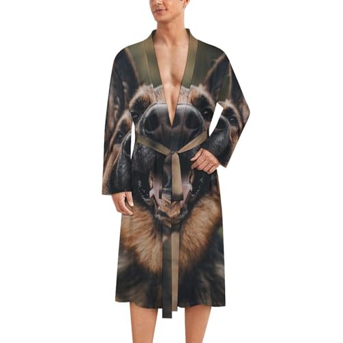 Albornoz de pastor alemán para hombre ideal para mañanas relajadas y noches de descanso