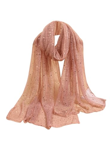 Image of Floerns Women's Sequin Bandana Square Scarf Silk Scarves Mesh Shawl and Wrap for Evening Dresses
