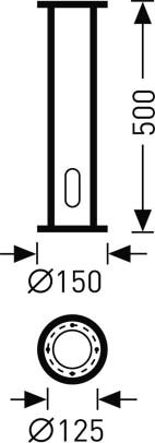 TRILUX 2221400 08800 support fixation sol luminaire extérieur