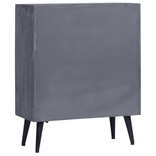 Aparador de madera maciza de mango 60x30x76 cm bufé de almacenamiento 5